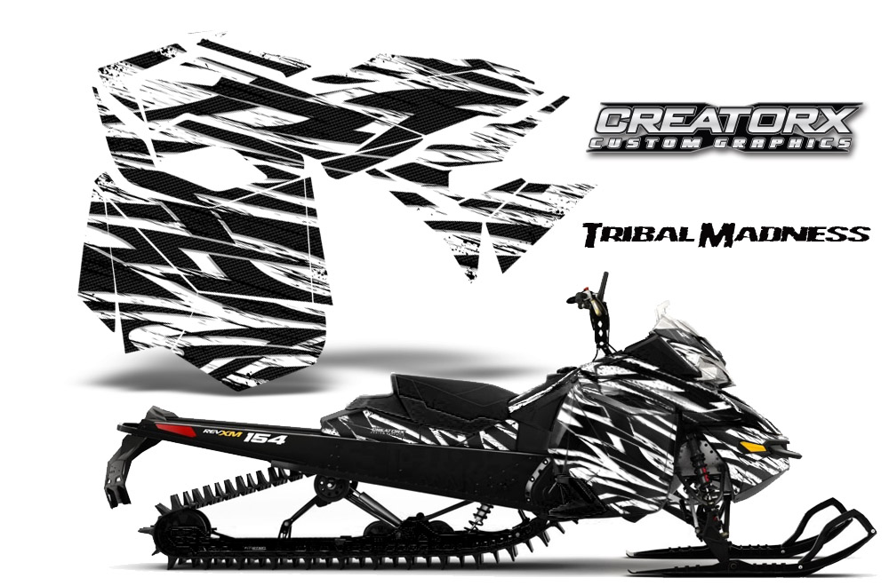 Skidoo Rev XM Graphics Kit Tribal Madness White BB